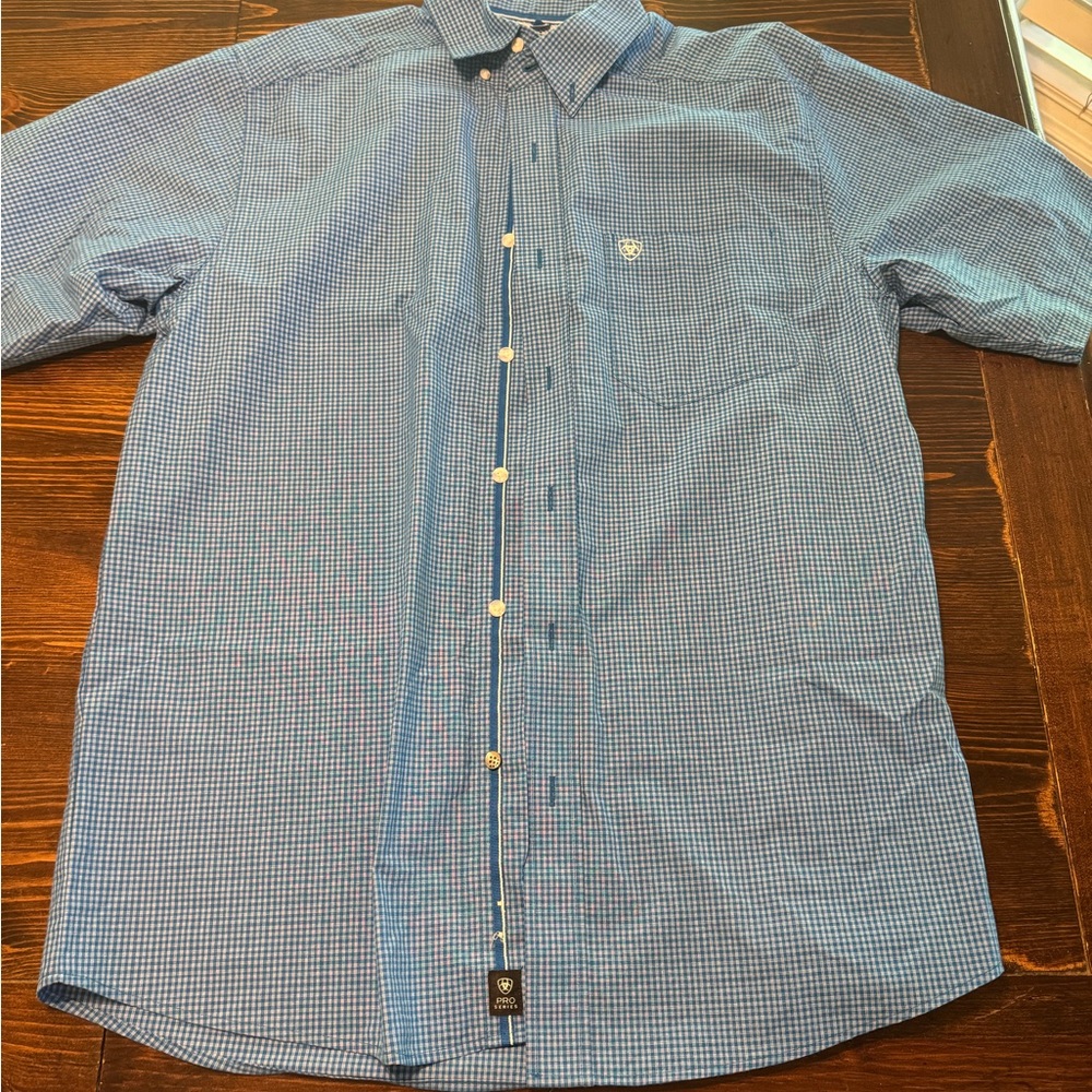 Ariat Blue Casual Button Down Shirt